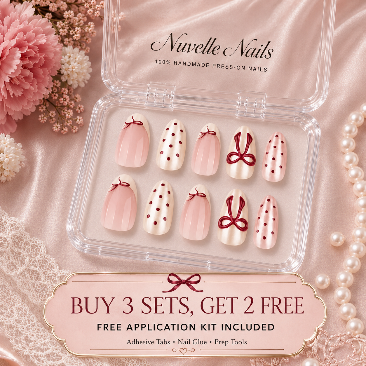 100% Handmade Press-On Nails