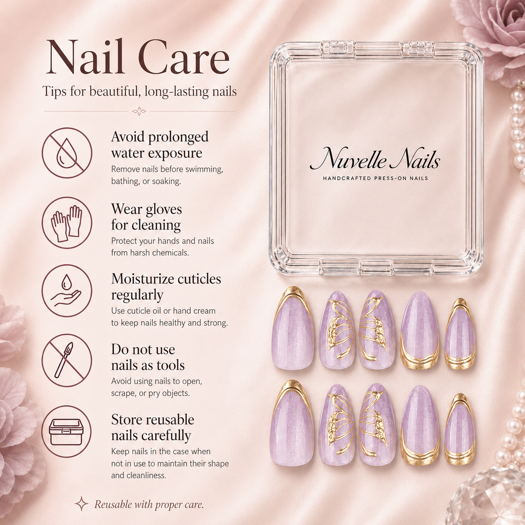 100% Handmade Press-On Nails